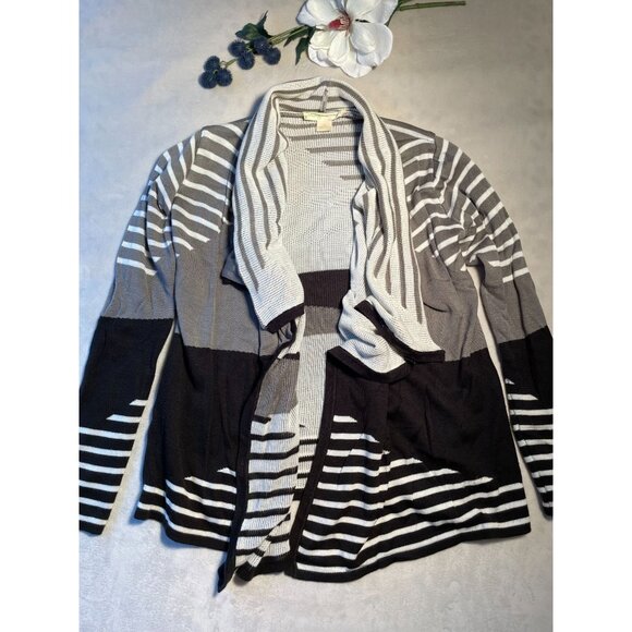 Anthropologie Staring at the Stars Striped Open Front Cardigan Sweater XS Aztex - Picture 1 of 8